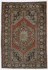 Vintage Turkish Burunguz Rug - 4'3" x 6'3"