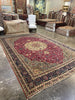 Vintage Persian Tabriz Rug - 9'1" x 12'7"